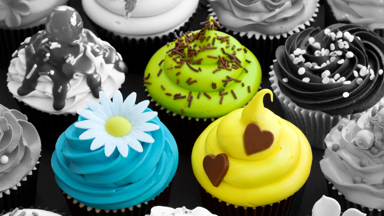 Bunte Cupcakes