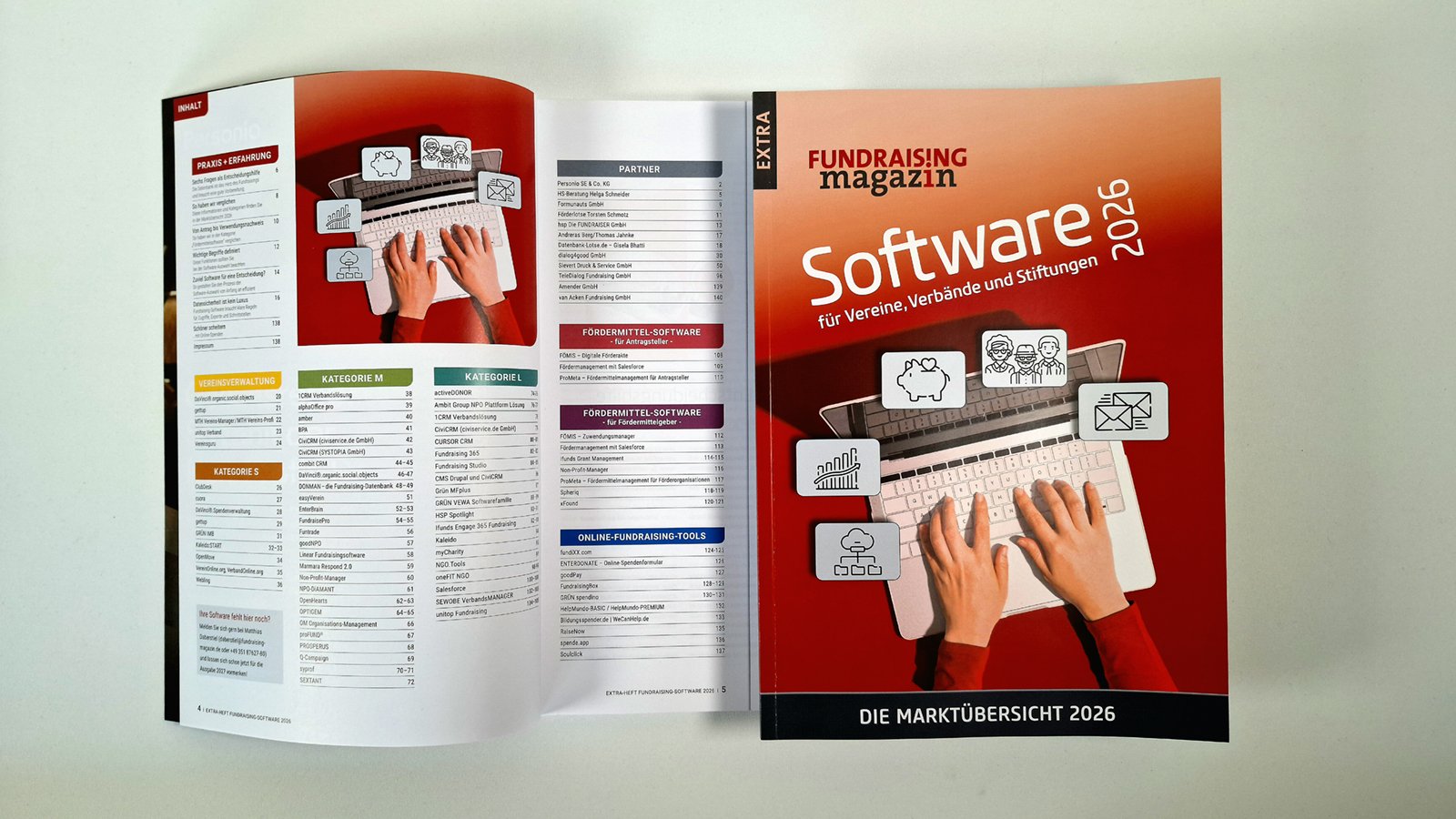 Extra-Heft des Fundraising-Magazins: Software für Vereine, Verbände und Stiftungen - die Marktübersicht 2026