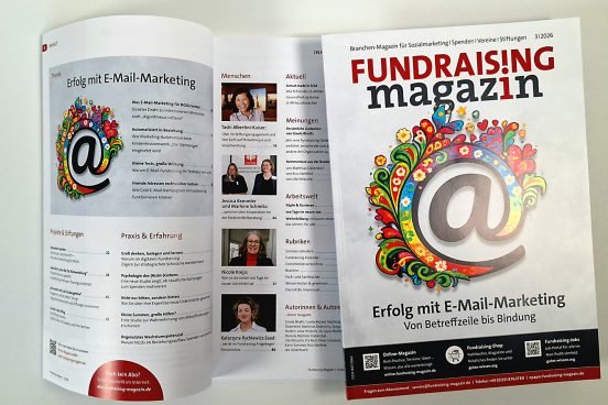 Fundraising-Magazin Ausgabe 3-2026 zum Thema E-Mail-Marketing