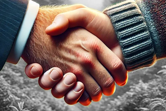 Händedruck Unternehmen als Partner auf www.gutes-wissen.org